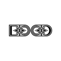 Art Deco Floral Emblem, Elegant Symmetry vector