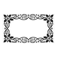 Intricate Holly Frame, Vintage Ornamentation, Festive Border vector
