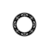 Celtic Knot Circle, Minimalist, Symbolic Ornamentation vector