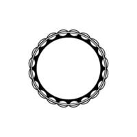 Minimalist Circular Frame, Woven Texture, Elegant Outline vector