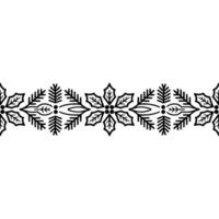 Intricate Winter Branch Border, Elegant Scandinavian vector