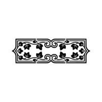 Ornate Ivy Border, Vintage Element vector