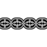 Geometric Border, Japanese Influence, Minimalist, Circular Motif vector
