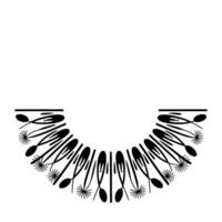 Minimalist Eyelash Silhouette, Serene Expression vector