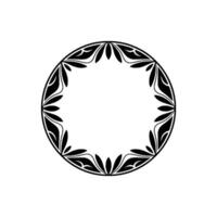 Elegant Circular Ornament, Vintage Botanical Frame - Decorative vector