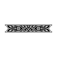 Elegant Black White Decorative Border, Vintage Style, Pattern - Ornament vector