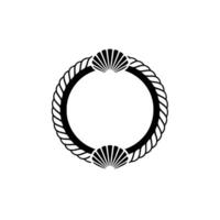 Abstract Rope Shell Frame, Minimalist vector