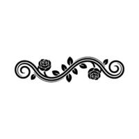 Elegant Floral Swirl, Vintage Element vector
