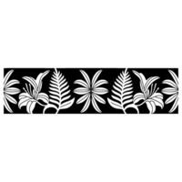 Elegant Black Fern Border, Vintage Element vector