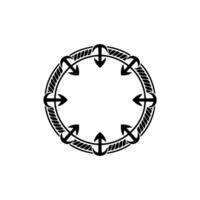 Circular Nautical Emblem Direction, Journey, and Maritime Heritage vector
