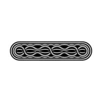 Intertwined Rope Border, Minimalist, Knot vector