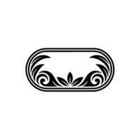 Elegant Oval Ornament, Vintage Element, Swirls vector