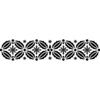 Winter Holly Snowflake Border Festive Element vector