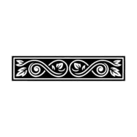 Elegant Botanical Border, Vintage Element, - Minimalism vector
