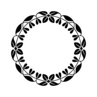 Elegant Floral Border, Minimalist, Circular Frame, Wreath vector
