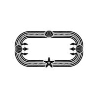 Elegant Vintage Frame, Nautical Motif, Decorative Border vector