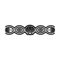 Geometric Seashell Border, Art Deco Inspired vector