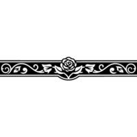 Elegant Floral Border, Vintage Element, Partition vector
