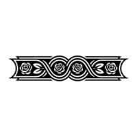 Celtic Rose Border, Elegant Ornament, Vintage vector
