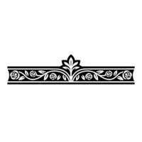 Elegant Floral Border, Vintage Element, - Ornament, Botanical vector