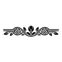 Elegant Floral Border, Vintage, Decorative Element, - Rose, Linear vector