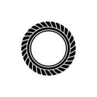 Minimalist Rope Circle Emblem, Circular Motif vector