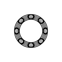 Circular Shell Motif, Minimalist, Symbolic Emblem vector