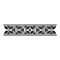 Elegant Art Nouveau Border, Decorative Floral Motif, Pattern vector