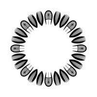 Abstract Circular Motif, Minimalist, Geometric Pattern, Circle vector