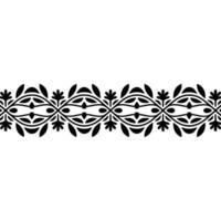 Elegant Floral Border, Vintage, Decorative Element, - Pattern, Stylized vector