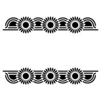 Geometric Sun Border, Retro, Minimalist Pattern vector