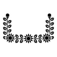 Stylized Floral Border, Minimalist, Rustic Motif vector