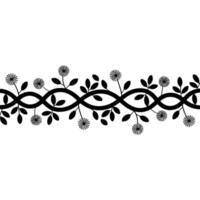 Stylized Vine Border, Minimalist Botanical vector