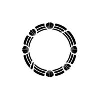 Minimalist Shell Circle Emblem, Elegant vector