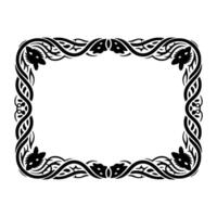 Intricate Floral Border, Vintage, Elegant Frame, Pattern vector