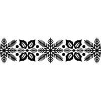 Intricate Winter Snowflake Border, Scandinavian vector