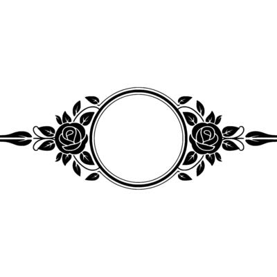 Elegant Floral Border, Vintage, Decorative Frame - Ornamental