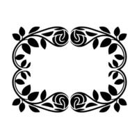 Elegant Botanical Frame, Vintage Style, Decorative Border, Scroll vector