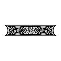 Elegant Floral Border, Vintage, Decorative Element, - Rose, Motif vector
