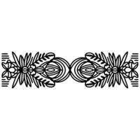 Intricate Floral Border, Vintage, Decorative Element, Botanical vector