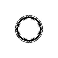 Intricate Rope Circle, Symbolic Boundary, Minimalist vector