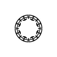Intricate Circular Ornament, Vintage Element, Emblem vector