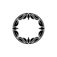 Elegant Circular Ornament, Vintage, Minimalist Frame, Emblem vector