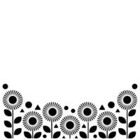 Minimalist Floral Border, Scandinavian, Geometric vector