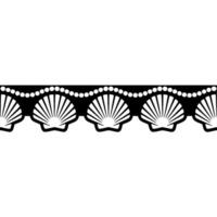 Elegant Seashell Border, Minimalist, Shells vector