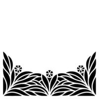 Japanese Floral Border, Minimalist, Elegant Frame vector