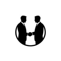 Symbiotic Agreement Silhouette Partnership Deal vector
