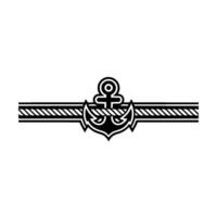 Nautical Anchor Emblem, Minimalist, Steadfast Symbol vector