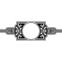 Elegant Art Deco Floral Frame, Vintage Element, Artdeco vector