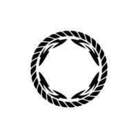 Elegant Wreath Border, Minimalist, Circular Emblem, Circle vector